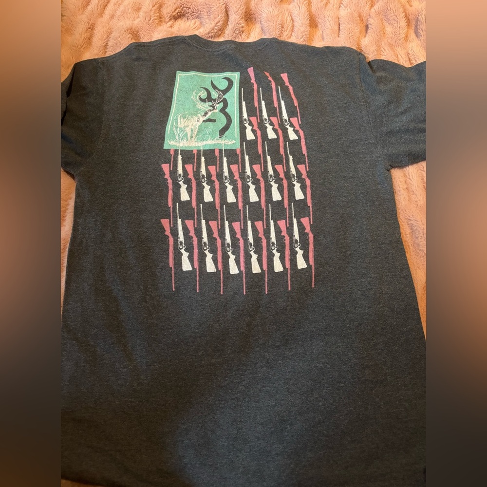 Browning Women's Short Sleeve Tee in Charcoal with Graphic